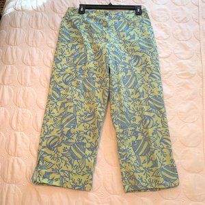 Talbot's Size 10, Ladies' Green and Blue Crop Pants